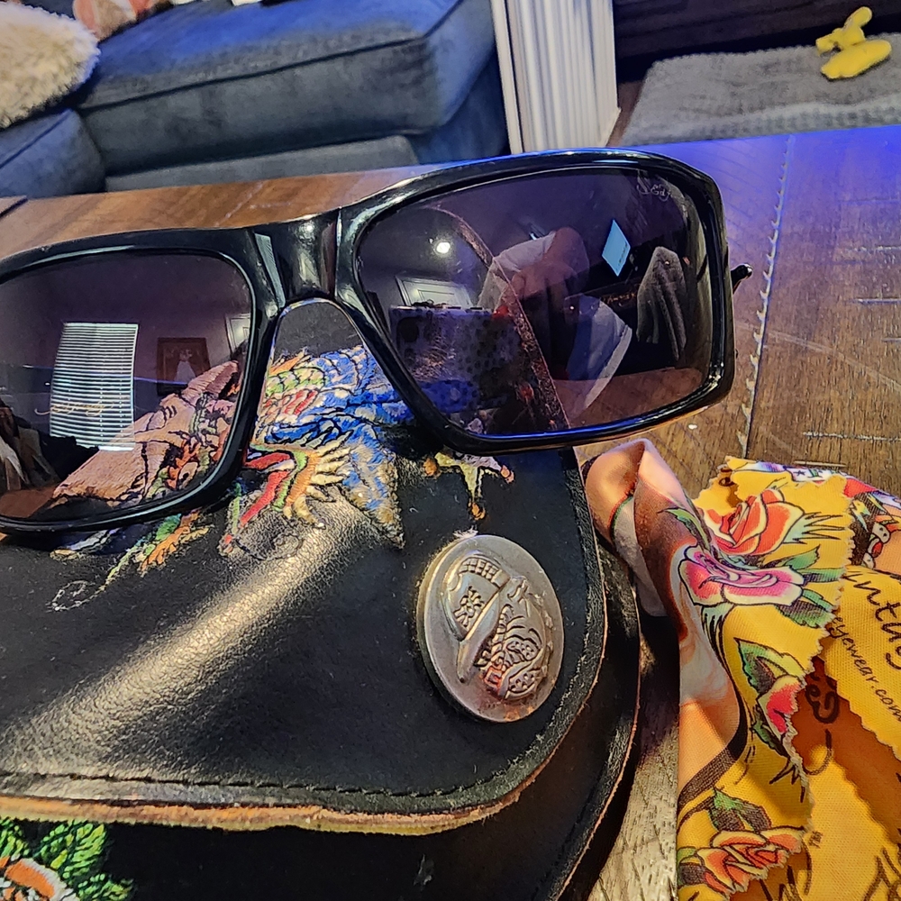 Ed Hardy Black Sunglasses GUC